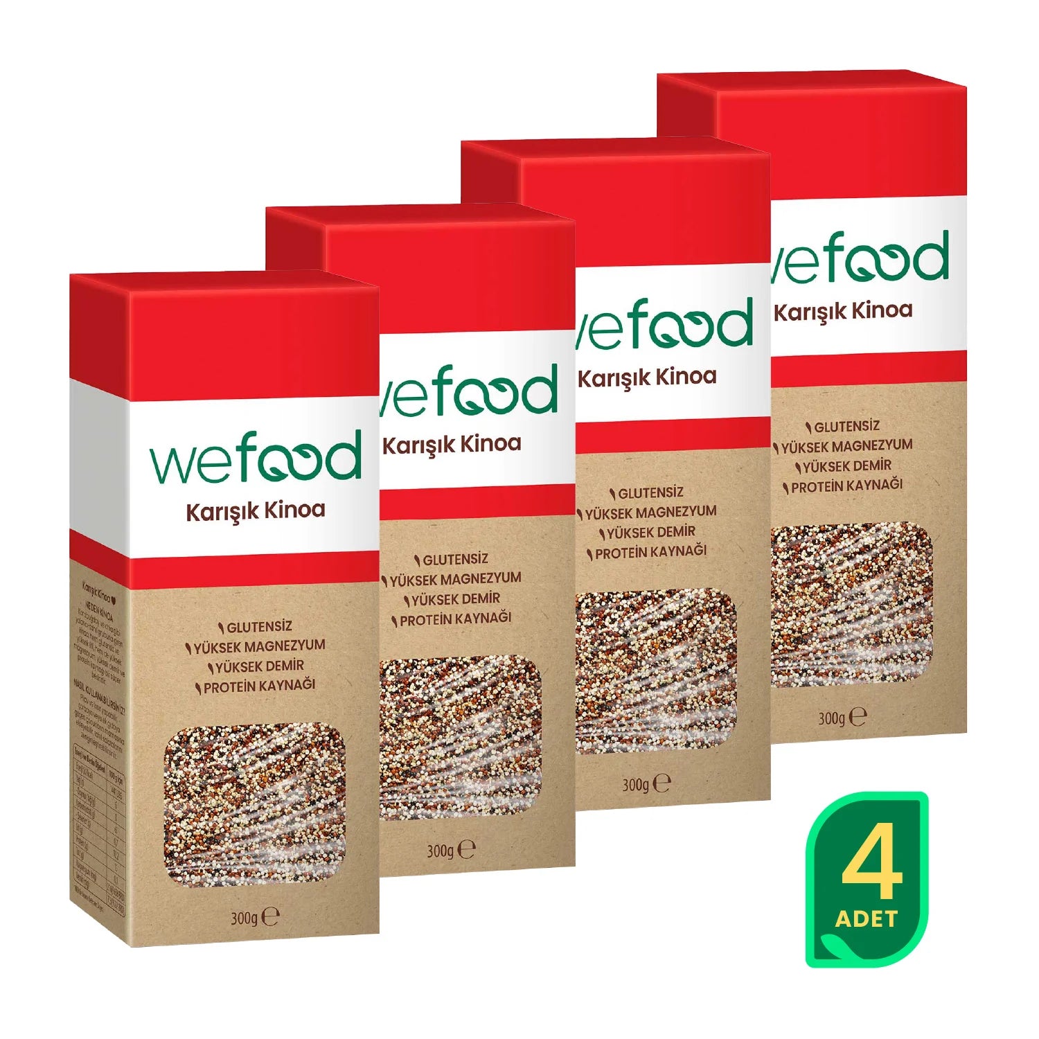 Wefood Karışık Kinoa 300 gr 4'lü